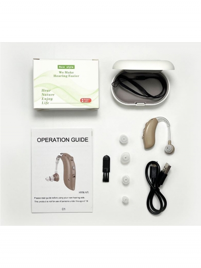 Слуховой аппарат Hearing Aid GM-350, бежевый-1