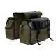 Пара боковых сумок Canvas Green 28L для мотоцикла, велосипеда